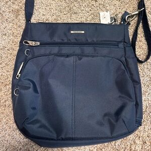 Travelon Navy Blue Crossbody Anti Theft Travel Bag